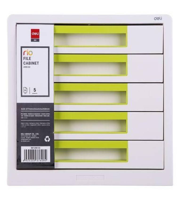Classeur A4 5 Étages en Vert - Rangement Pratique pour Bureau